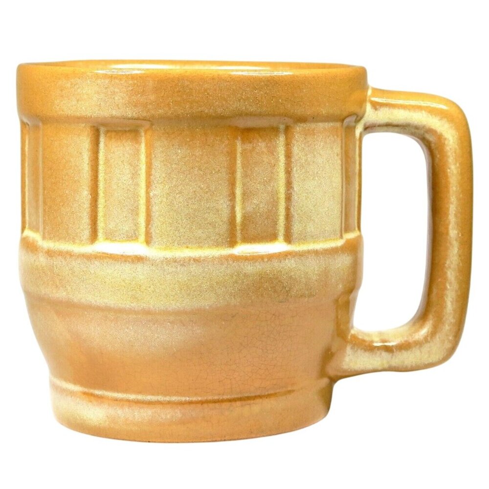 Vintage Frankoma Wagon Wheel Mug – 94M 16oz, Desert Gold Glaze, Mid-Century